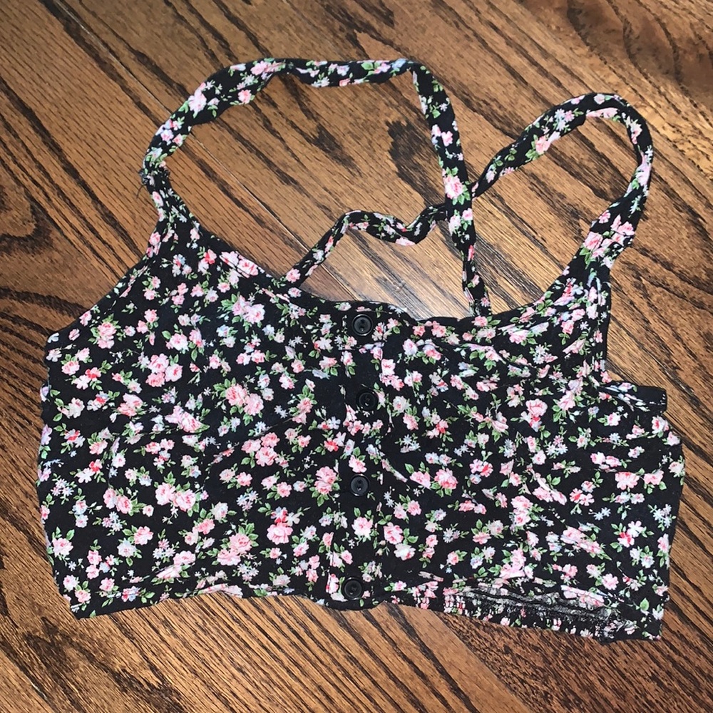 Urban Outfitters Pins and Needles Floral Crop Top